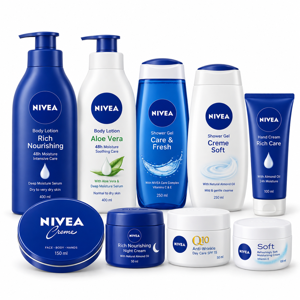 Nivea creams, body lotions and shower gels for wholesale Nivea creams, body lotions and shower gels for wholesale