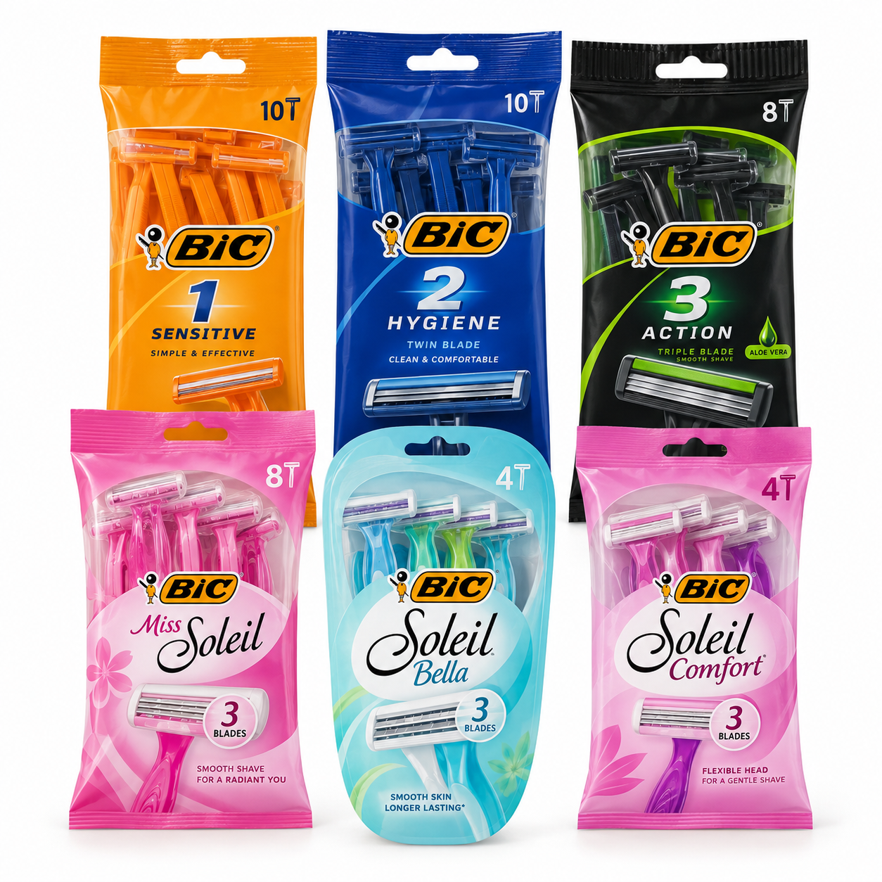 BIC men’s and women’s disposable razor multipacks wholesale BIC men’s and women’s disposable razor multipacks wholesale