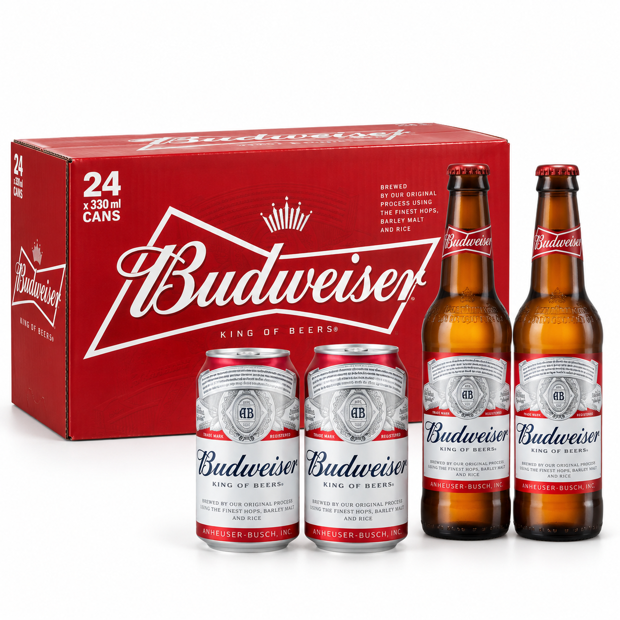 Budweiser beer cans, bottles and wholesale case Budweiser beer cans, bottles and wholesale case