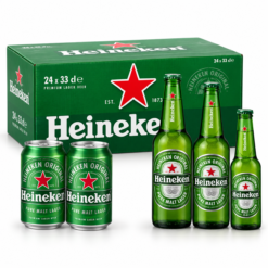 Heineken beer bottles, cans and wholesale case