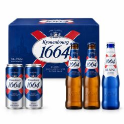 Kronenbourg 1664 beer cans, bottles and wholesale case