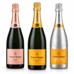 Veuve Clicquot Yellow Label, Rosé and Rich Champagne bottles wholesale