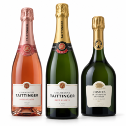 Taittinger Brut Réserve, Prestige Rosé and Comtes de Champagne bottles wholesale