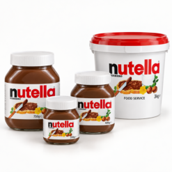 Nutella jars packed for wholesale pallet supply in Europe
